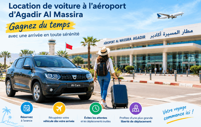 Location de voiture à l’aéroport d’Agadir